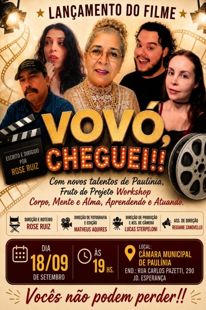 “VOVÓ, CHEGUEI!” CHEGA A PAULÍNIA EM APRESENTAÇÃO GRATUITA PARA TODA A POPULACAO